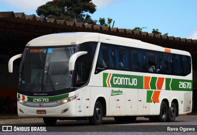 Empresa Gontijo de Transportes 21670 na cidade de Vitória da Conquista, Bahia, Brasil, por Rava Ogawa. ID da foto: 12056404.