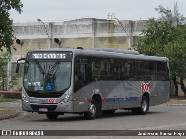 Auto Viação 1001 RJ 108.815 na cidade de Rio de Janeiro, Rio de Janeiro, Brasil, por Anderson Sousa Feijó. ID da foto: 12055653.