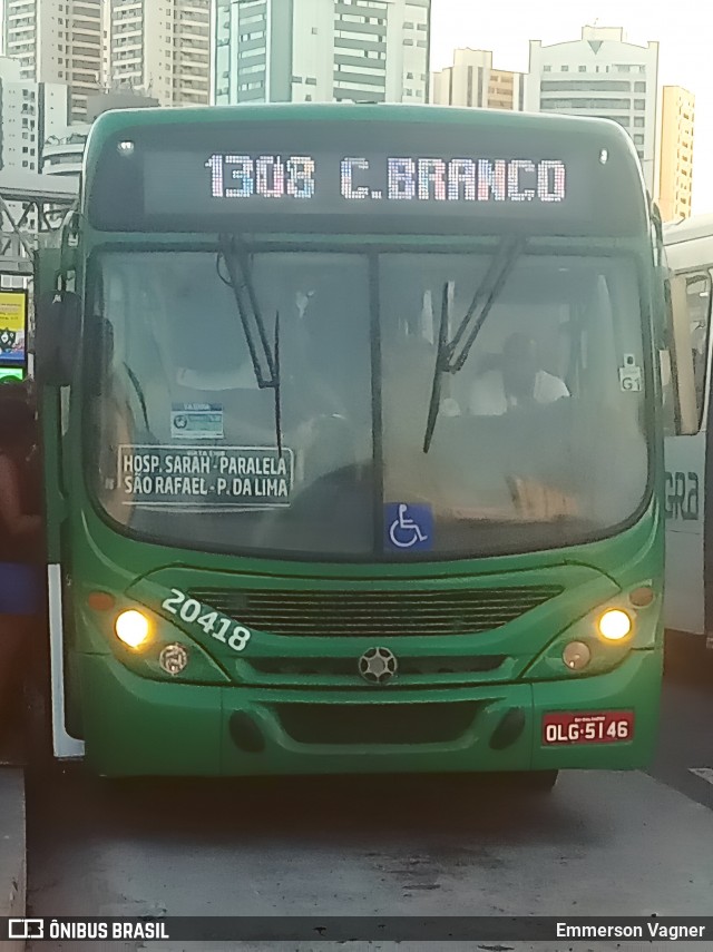 OT Trans - Ótima Salvador Transportes 20418 na cidade de Salvador, Bahia, Brasil, por Emmerson Vagner. ID da foto: 12056127.