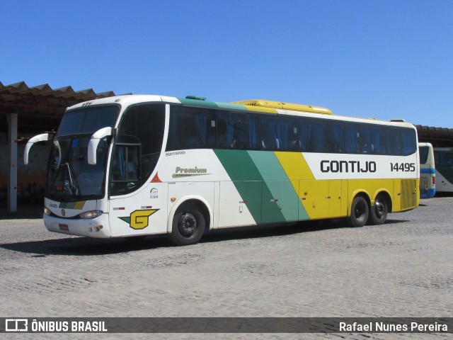 Empresa Gontijo de Transportes 14495 na cidade de Vitória da Conquista, Bahia, Brasil, por Rafael Nunes Pereira. ID da foto: 12056491.