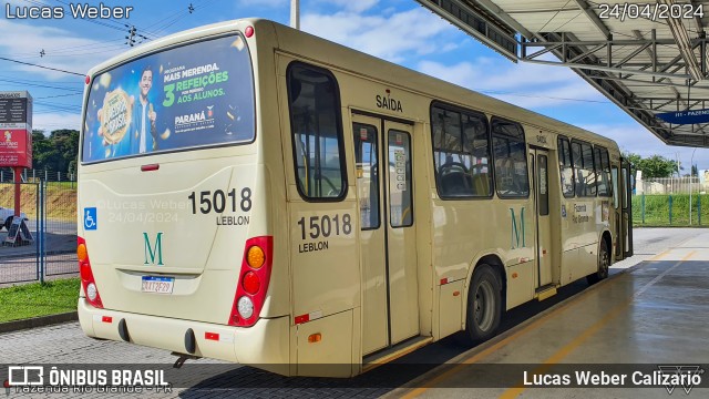 Leblon Transporte de Passageiros 15018 na cidade de Fazenda Rio Grande, Paraná, Brasil, por Lucas Weber Calizario. ID da foto: 12056178.