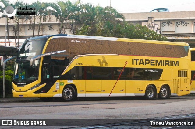 Viação Nova Itapemirim 40936 na cidade de Rio de Janeiro, Rio de Janeiro, Brasil, por Tadeu Vasconcelos. ID da foto: 12056060.
