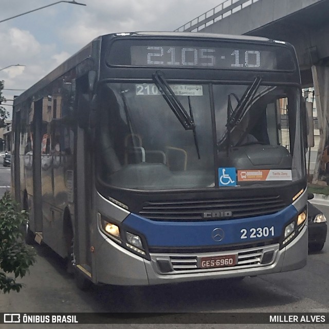 Sambaíba Transportes Urbanos 2 2301 na cidade de São Paulo, São Paulo, Brasil, por MILLER ALVES. ID da foto: 12055787.