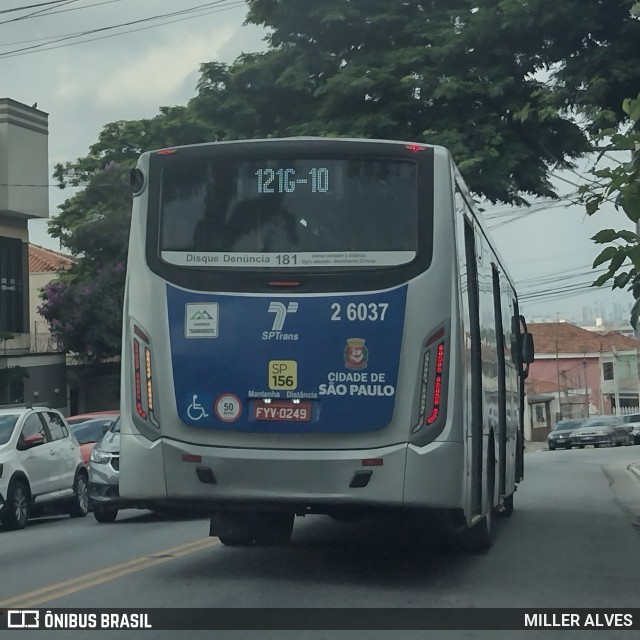 Transcooper > Norte Buss 2 6037 na cidade de São Paulo, São Paulo, Brasil, por MILLER ALVES. ID da foto: 12055781.