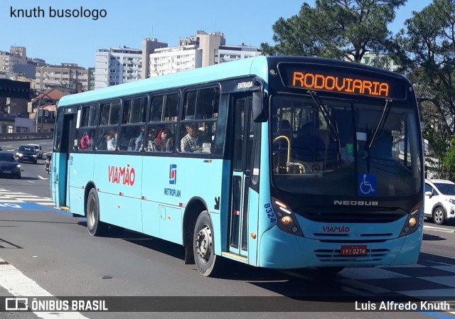 Empresa de Transporte Coletivo Viamão 8324 na cidade de Porto Alegre, Rio Grande do Sul, Brasil, por Luis Alfredo Knuth. ID da foto: 12055415.