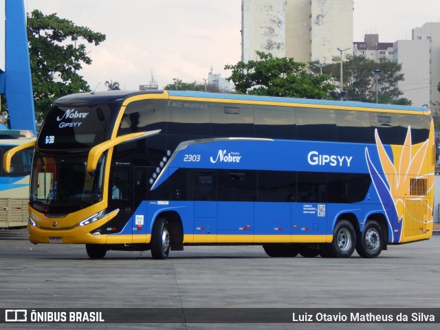 Nobre Transporte Turismo 2303 na cidade de Goiânia, Goiás, Brasil, por Luiz Otavio Matheus da Silva. ID da foto: 12056862.