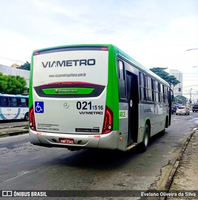 Via Metro - Auto Viação Metropolitana 0211516 na cidade de Fortaleza, Ceará, Brasil, por Evelano Oliveira da Silva. ID da foto: 12058155.