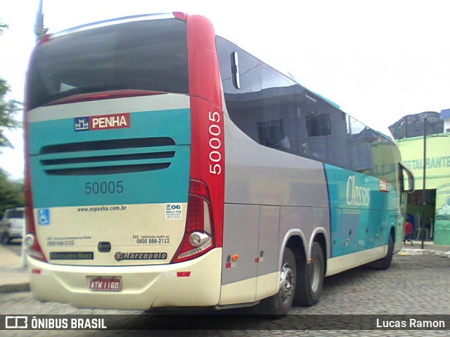 Empresa de Ônibus Nossa Senhora da Penha 50005 na cidade de Serra Talhada, Pernambuco, Brasil, por Lucas Ramon. ID da foto: 12056443.