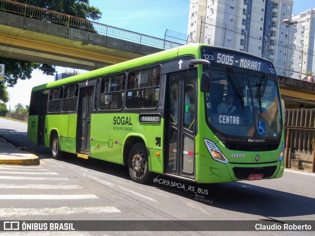 SOGAL - Sociedade de Ônibus Gaúcha Ltda. 123 na cidade de Canoas, Rio Grande do Sul, Brasil, por Claudio Roberto. ID da foto: 12058274.