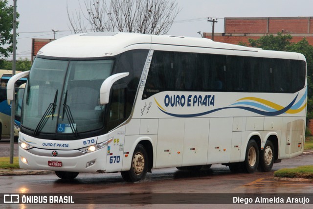 Viação Ouro e Prata 670 na cidade de Rondonópolis, Mato Grosso, Brasil, por Diego Almeida Araujo. ID da foto: 12055925.