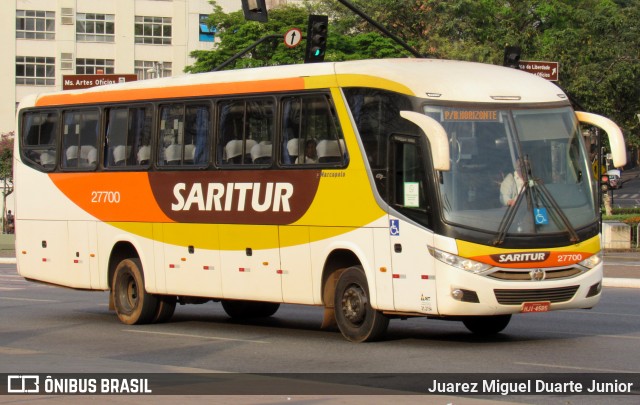 Saritur - Santa Rita Transporte Urbano e Rodoviário 27700 na cidade de Belo Horizonte, Minas Gerais, Brasil, por Juarez Miguel Duarte Junior. ID da foto: 12058122.
