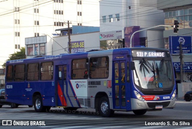 BR Mobilidade Baixada Santista 823019 na cidade de São Vicente, São Paulo, Brasil, por Leonardo S. Da Silva. ID da foto: 12055795.