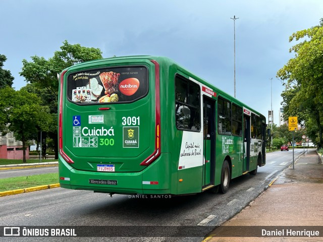 Expresso Caribus Transportes 3091 na cidade de Cuiabá, Mato Grosso, Brasil, por Daniel Henrique. ID da foto: 12056266.
