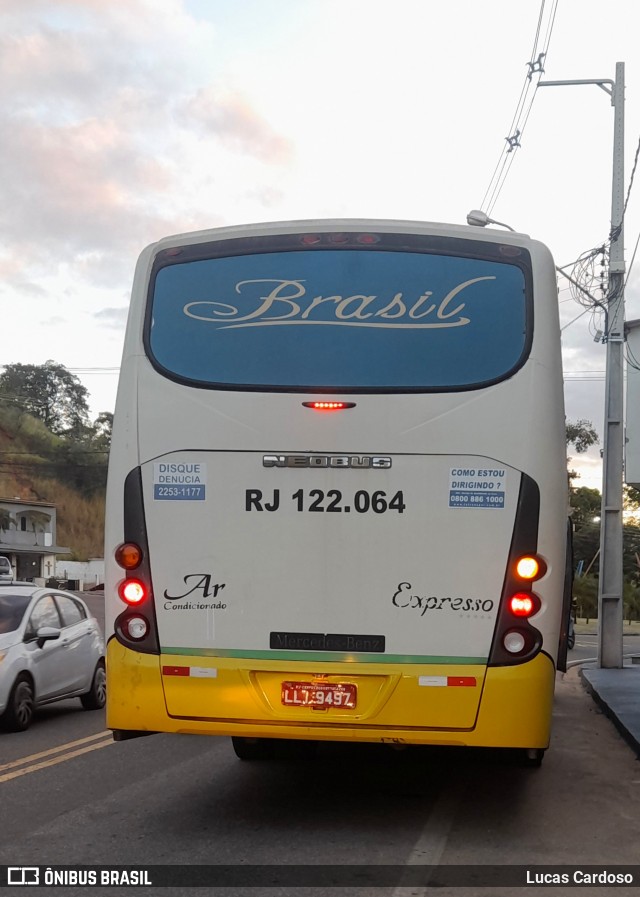 Brasil SA Transporte e Turismo RJ 122.064 na cidade de Itaocara, Rio de Janeiro, Brasil, por Lucas Cardoso. ID da foto: 12055607.