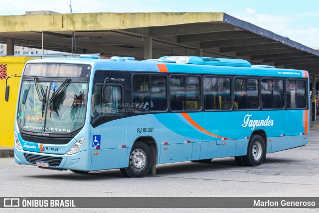 Auto Ônibus Fagundes RJ 101.281 na cidade de Niterói, Rio de Janeiro, Brasil, por Marlon Generoso. ID da foto: 12056864.