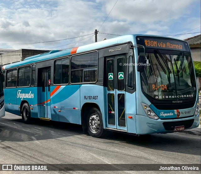 Auto Ônibus Fagundes RJ 101.407 na cidade de São Gonçalo, Rio de Janeiro, Brasil, por Jonathan Oliveira. ID da foto: 12058019.