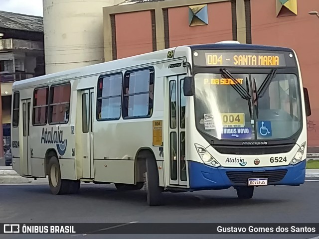 Viação Atalaia Transportes 6524 na cidade de Aracaju, Sergipe, Brasil, por Gustavo Gomes dos Santos. ID da foto: 12055739.