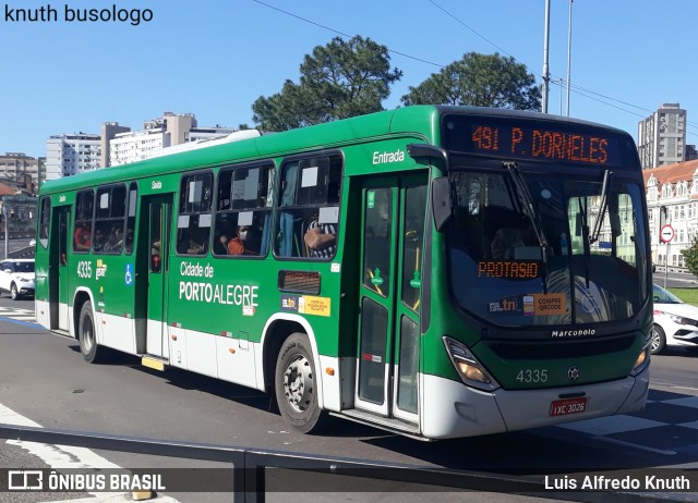 Viação Estoril 4335 na cidade de Porto Alegre, Rio Grande do Sul, Brasil, por Luis Alfredo Knuth. ID da foto: 12055414.