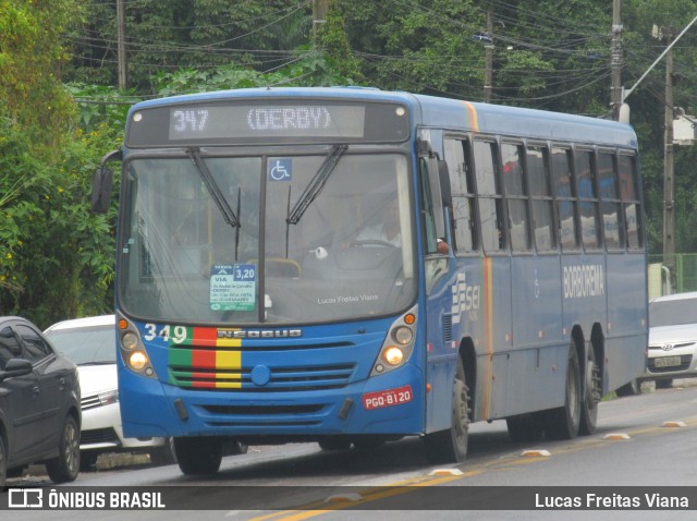 Borborema Imperial Transportes 349 na cidade de Recife, Pernambuco, Brasil, por Lucas Freitas Viana. ID da foto: 12055389.