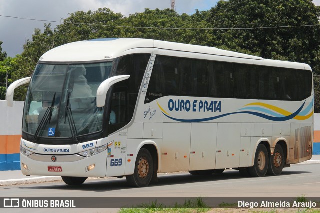 Viação Ouro e Prata 669 na cidade de Cuiabá, Mato Grosso, Brasil, por Diego Almeida Araujo. ID da foto: 12055893.