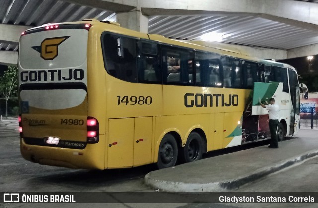 Empresa Gontijo de Transportes 14980 na cidade de Aracaju, Sergipe, Brasil, por Gladyston Santana Correia. ID da foto: 12058492.
