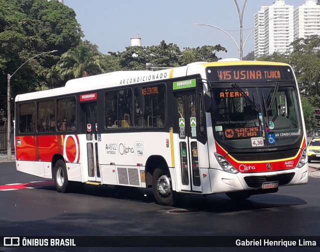 Auto Viação Alpha A48122 na cidade de Rio de Janeiro, Rio de Janeiro, Brasil, por Gabriel Henrique Lima. ID da foto: 12059694.
