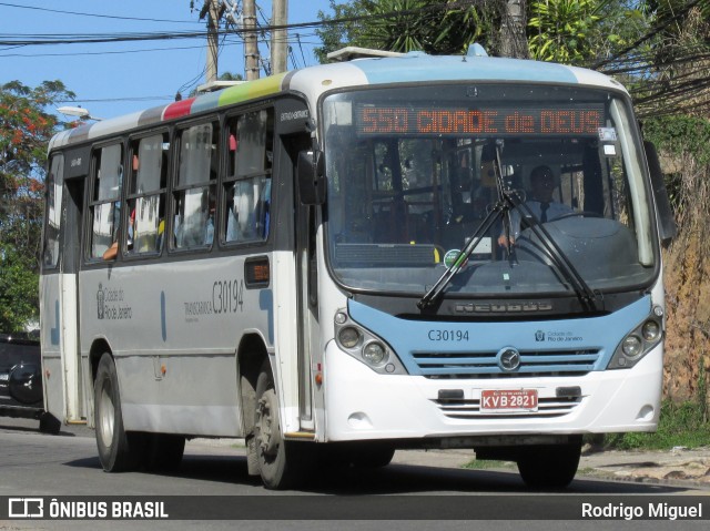 Transportes Futuro C30194 na cidade de Rio de Janeiro, Rio de Janeiro, Brasil, por Rodrigo Miguel. ID da foto: 12059202.