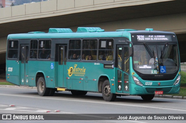 Transporte Coletivo Estrela 1228 na cidade de Florianópolis, Santa Catarina, Brasil, por José Augusto de Souza Oliveira. ID da foto: 12060270.