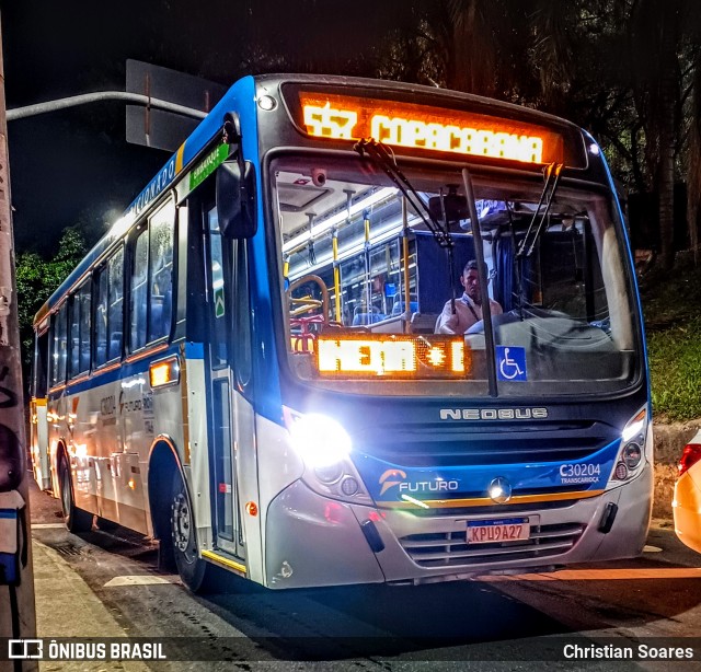 Transportes Futuro C30204 na cidade de Rio de Janeiro, Rio de Janeiro, Brasil, por Christian Soares. ID da foto: 12060734.