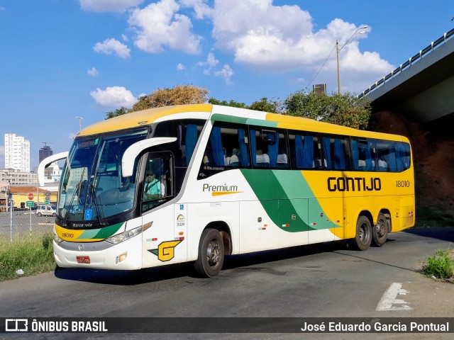 Empresa Gontijo de Transportes 18010 na cidade de Campinas, São Paulo, Brasil, por José Eduardo Garcia Pontual. ID da foto: 12058941.