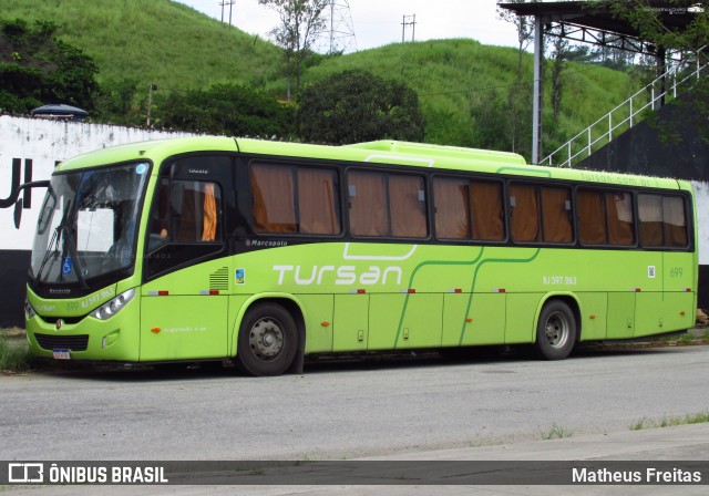 Tursan - Turismo Santo André 699 na cidade de Barra Mansa, Rio de Janeiro, Brasil, por Matheus Freitas. ID da foto: 12060479.