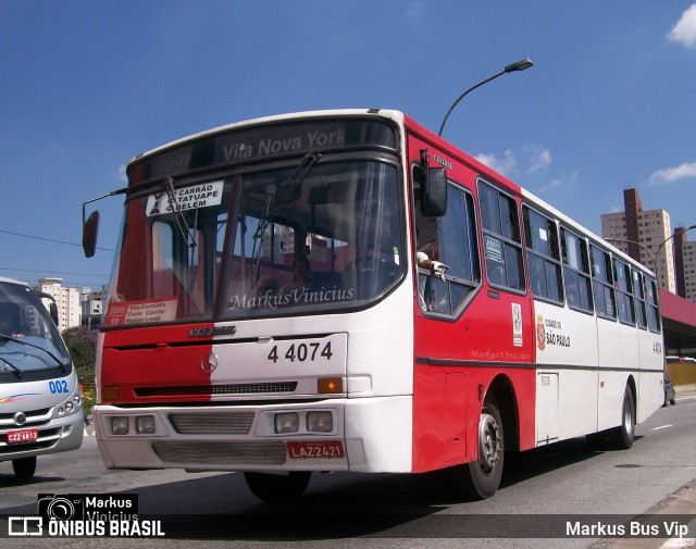 Cooperativa de Transportes Alternativos Nova Aliança 4 4074 na cidade de São Paulo, São Paulo, Brasil, por Markus Bus Vip. ID da foto: 12059591.