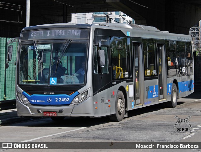Sambaíba Transportes Urbanos 2 2492 na cidade de São Paulo, São Paulo, Brasil, por Moaccir  Francisco Barboza. ID da foto: 12059254.