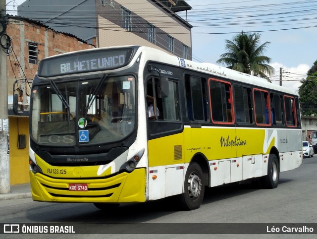Viação Nilopolitana RJ 123.125 na cidade de Queimados, Rio de Janeiro, Brasil, por Léo Carvalho. ID da foto: 12058649.