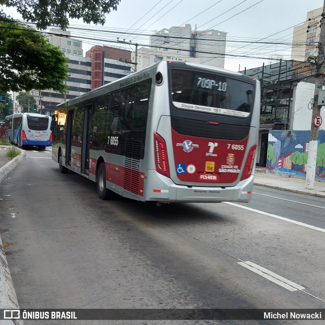 Viação Gatusa Transportes Urbanos 7 6055 na cidade de São Paulo, São Paulo, Brasil, por Michel Nowacki. ID da foto: 12059175.