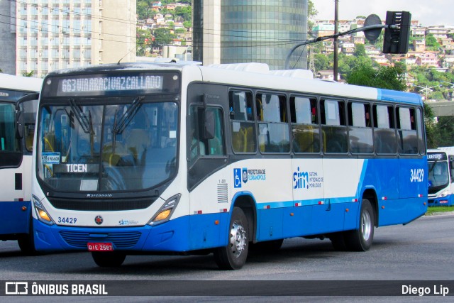 Transporte Coletivo Estrela 34429 na cidade de Florianópolis, Santa Catarina, Brasil, por Diego Lip. ID da foto: 12060805.
