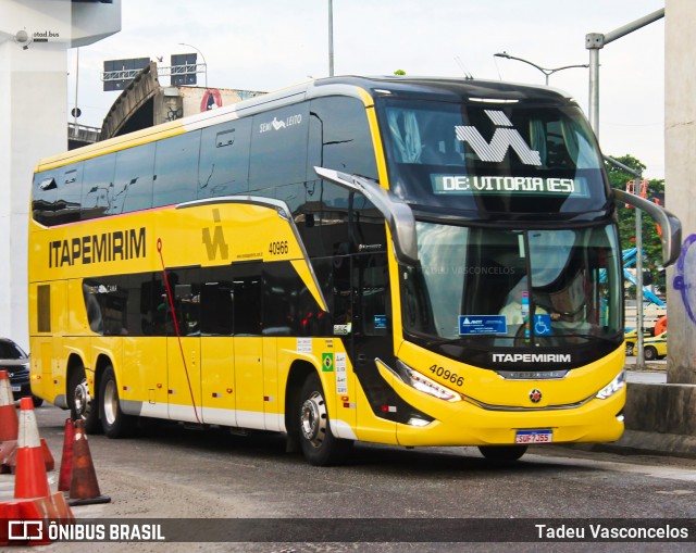 Viação Nova Itapemirim 40966 na cidade de Rio de Janeiro, Rio de Janeiro, Brasil, por Tadeu Vasconcelos. ID da foto: 12058689.