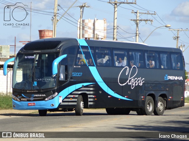 Empresa de Ônibus Nossa Senhora da Penha 52007 na cidade de Vitória da Conquista, Bahia, Brasil, por Ícaro Chagas. ID da foto: 12059092.