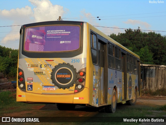 City Transporte Urbano Intermodal Sorocaba 2510 na cidade de Sorocaba, São Paulo, Brasil, por Weslley Kelvin Batista. ID da foto: 12059877.
