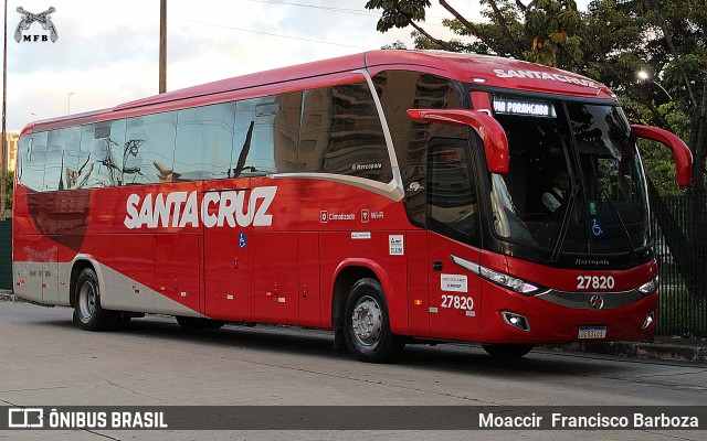 Viação Santa Cruz 27820 na cidade de São Paulo, São Paulo, Brasil, por Moaccir  Francisco Barboza. ID da foto: 12059210.