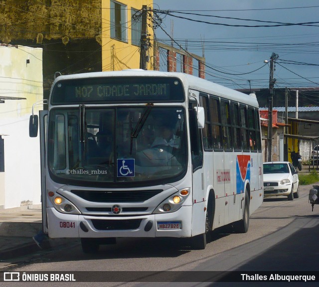 Transnacional Transportes Urbanos 08041 na cidade de Natal, Rio Grande do Norte, Brasil, por Thalles Albuquerque. ID da foto: 12058557.