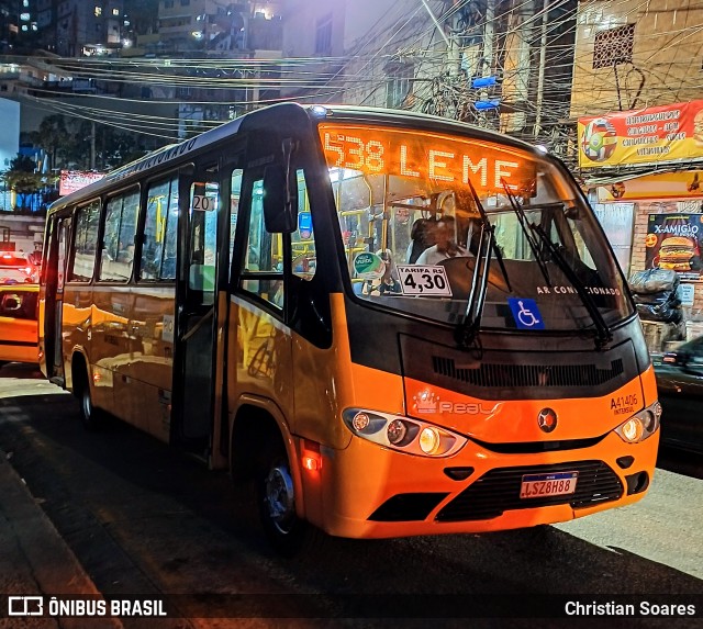 Real Auto Ônibus A41406 na cidade de Rio de Janeiro, Rio de Janeiro, Brasil, por Christian Soares. ID da foto: 12059549.