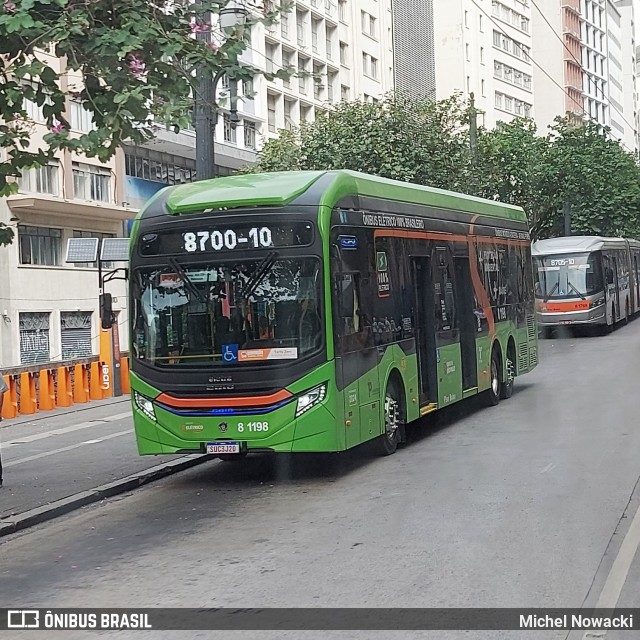 TRANSPPASS - Transporte de Passageiros 8 1198 na cidade de São Paulo, São Paulo, Brasil, por Michel Nowacki. ID da foto: 12059365.