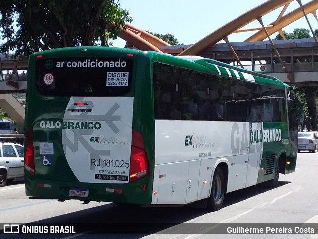 Viação Galo Branco RJ 181.025 na cidade de Rio de Janeiro, Rio de Janeiro, Brasil, por Guilherme Pereira Costa. ID da foto: 12060776.