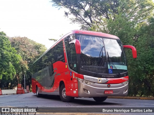 Empresa de Ônibus Pássaro Marron 5943 na cidade de São Paulo, São Paulo, Brasil, por Bruno Henrique Santos Leite. ID da foto: 12060788.