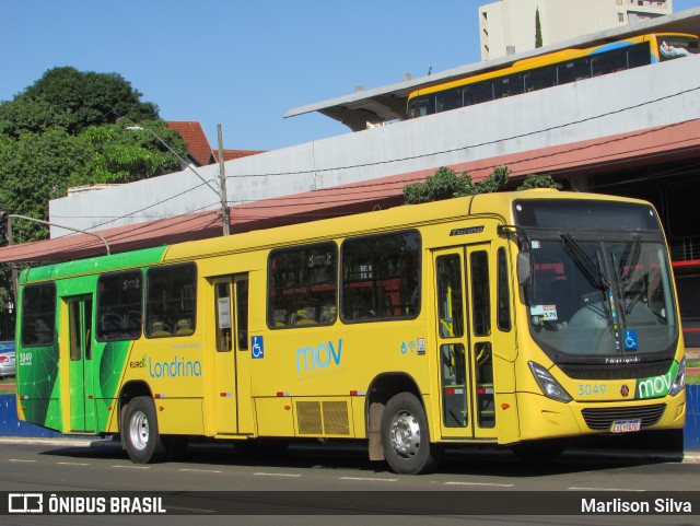 TCGL - Transportes Coletivos Grande Londrina 3049 na cidade de Londrina, Paraná, Brasil, por Marlison Silva. ID da foto: 12059287.