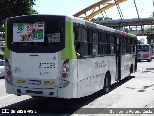 Transportes Paranapuan B10063 na cidade de Rio de Janeiro, Rio de Janeiro, Brasil, por Guilherme Pereira Costa. ID da foto: 12060749.