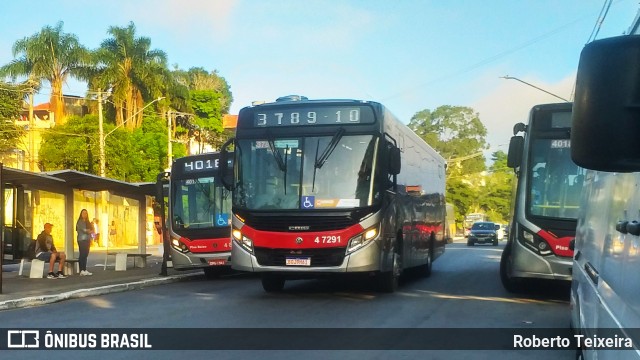 Pêssego Transportes 4 7291 na cidade de São Paulo, São Paulo, Brasil, por Roberto Teixeira. ID da foto: 12059579.