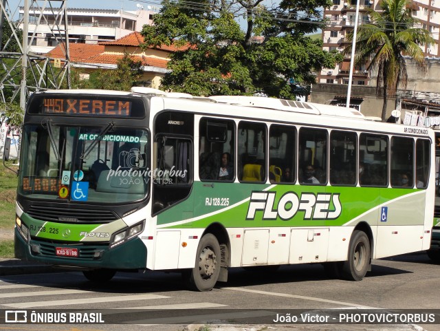 Transportes Flores RJ 128.225 na cidade de Nova Iguaçu, Rio de Janeiro, Brasil, por João Victor - PHOTOVICTORBUS. ID da foto: 12059690.
