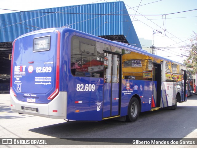 Next Mobilidade - ABC Sistema de Transporte 82.609 na cidade de Santo André, São Paulo, Brasil, por Gilberto Mendes dos Santos. ID da foto: 12058360.